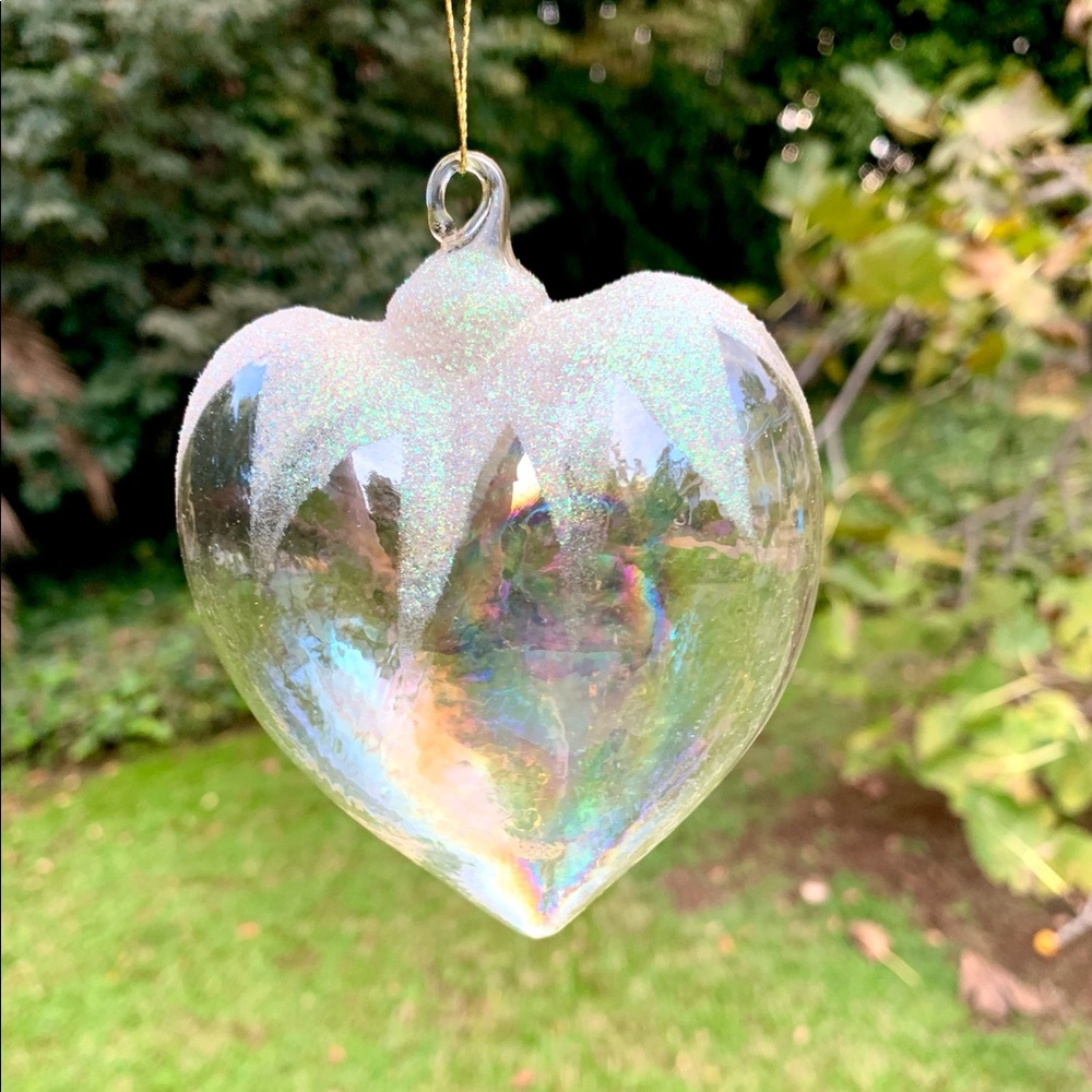 Iridescent Heart Holiday Ornament